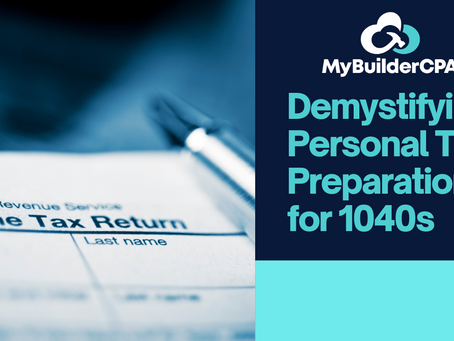Personal Tax Preparation at MyBuilderCPA
