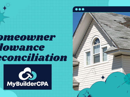 Allowance Reconciliations on Your Jobs at MyBuilderCPA