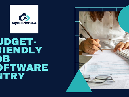 Job Software Budget Entry at MyBuilderCPA