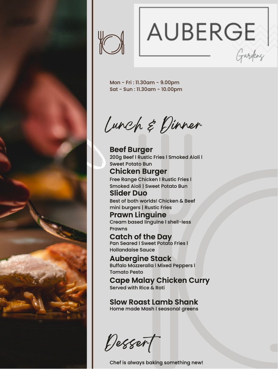 LUNCH AND DINNER