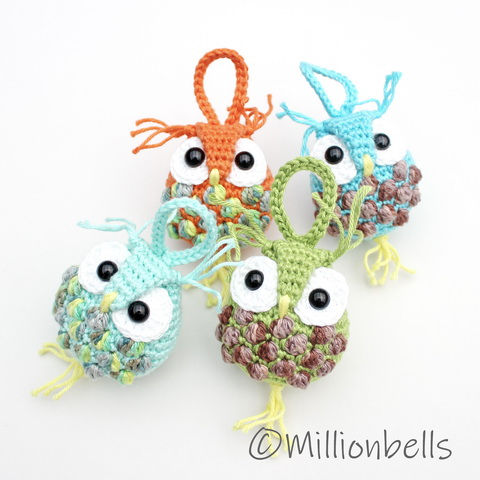 Thumbnail: Cute and colorful owl crocheted ornaments