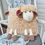 Thumbnail: Crochet square sheep pillow cover in rocking chair