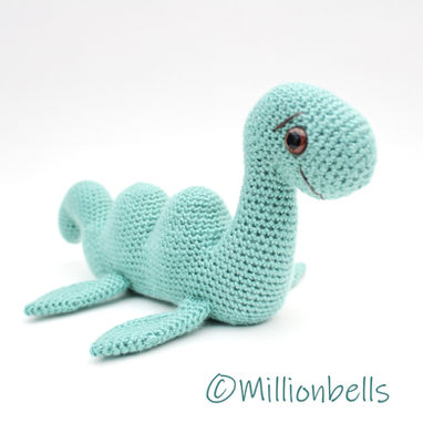 Amigurumi Loch Ness Monster PDF Crochet Pattern Animal Nessie Toy Plesiosaur