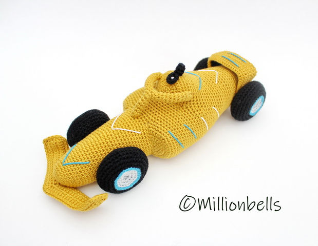 Formula 1 Race Car Amigurumi PDF Crochet Pattern Racing Toy Vehicle F1 ...