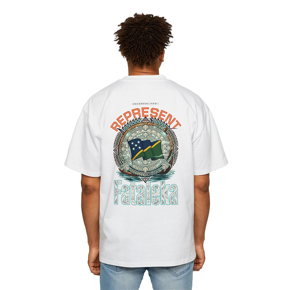 Thumbnail: Fataleka REPRESENT Tee — "Fataleka" t Represent Back Flag Design
