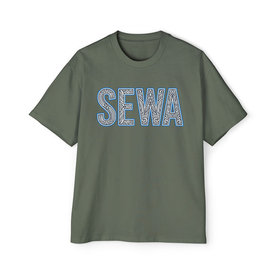 Thumbnail: Sewa Represent Tee — Island Flag Graphic Oversized T-Shirt