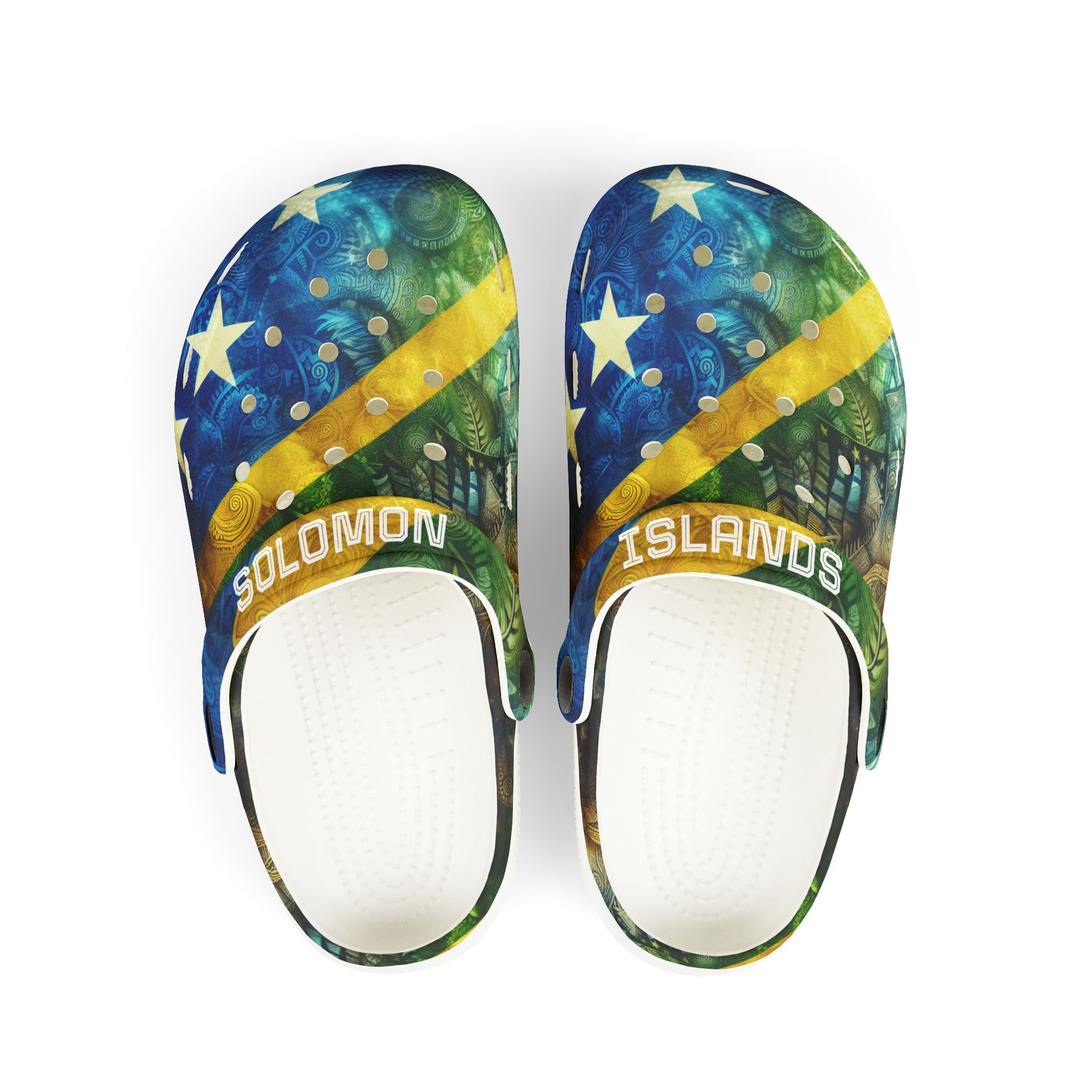 Kids Solomon Islands Flag Clogs