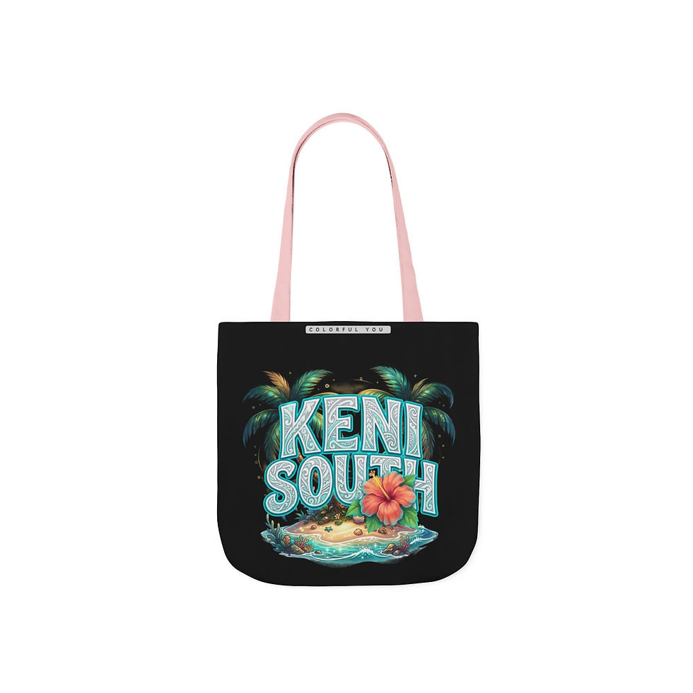 Thumbnail: Tote Bag — 'Keni South' Tropical Beach Canvas Tote
