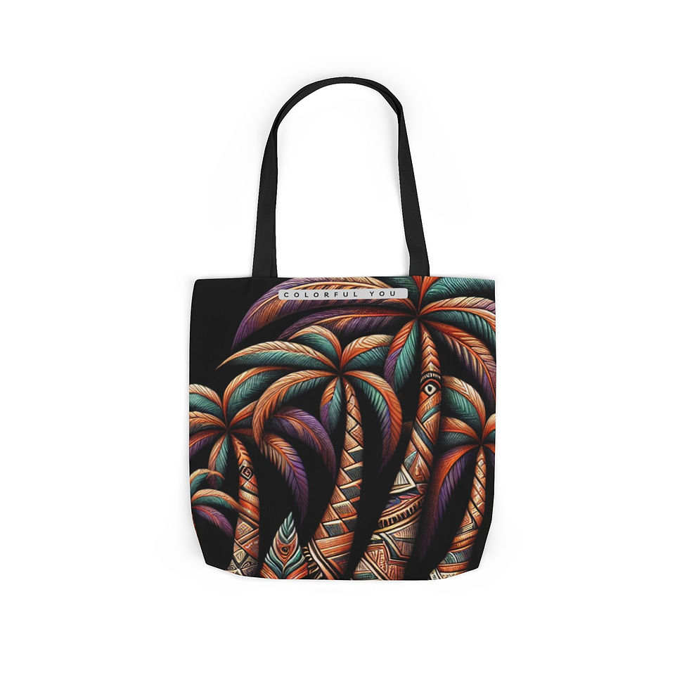 Thumbnail: Tote Bag — Tropical Palm Art Canvas Tote