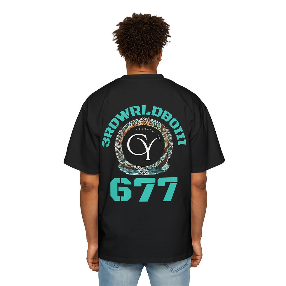 Thumbnail: Koreo 3RDWRLDBOII677 REPRESENT Tee — Oversized Men's  'KOREO' Front & 677 Back