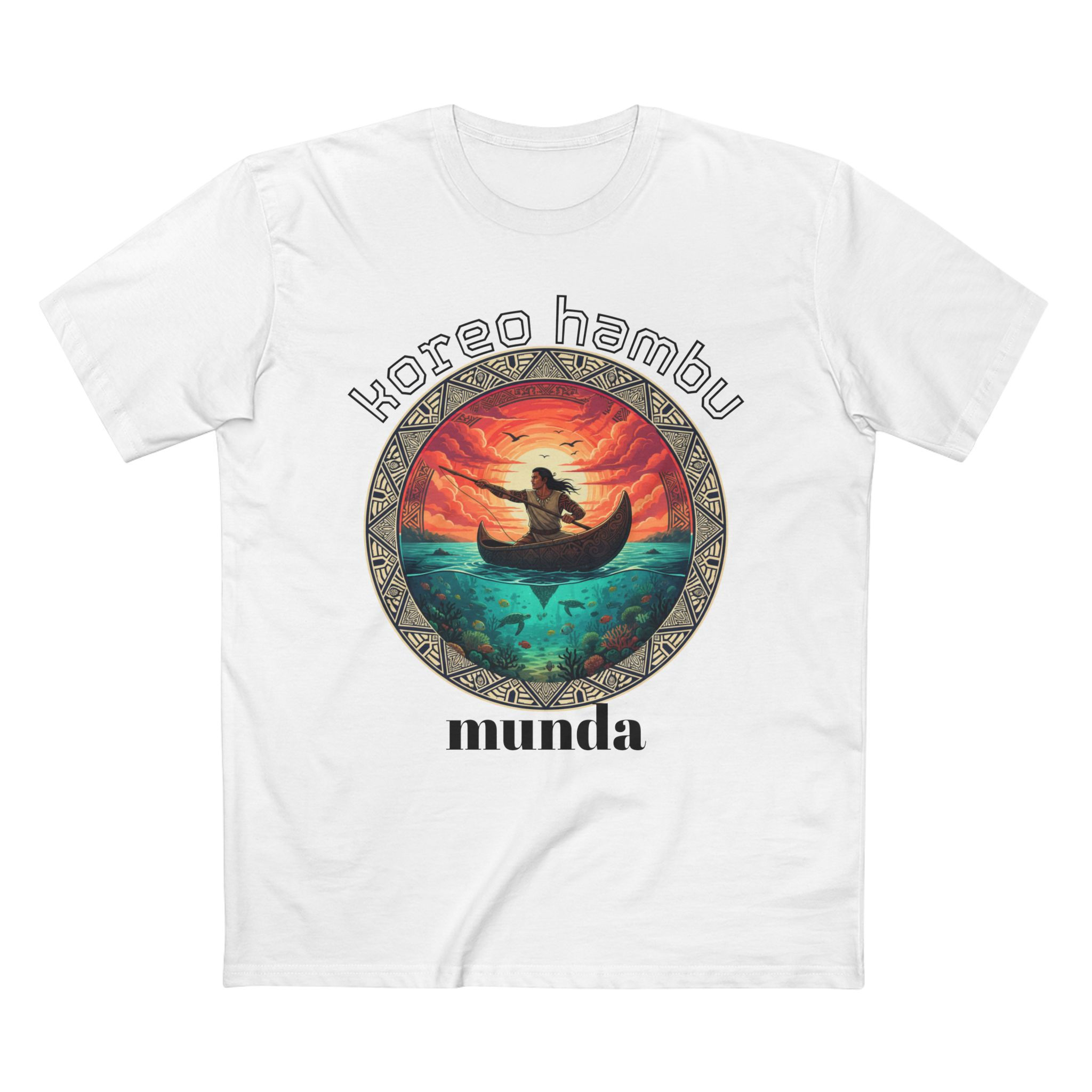 Canoe Sunset Graphic Tee — 'Koreō Hambu' Adventure Shirt
