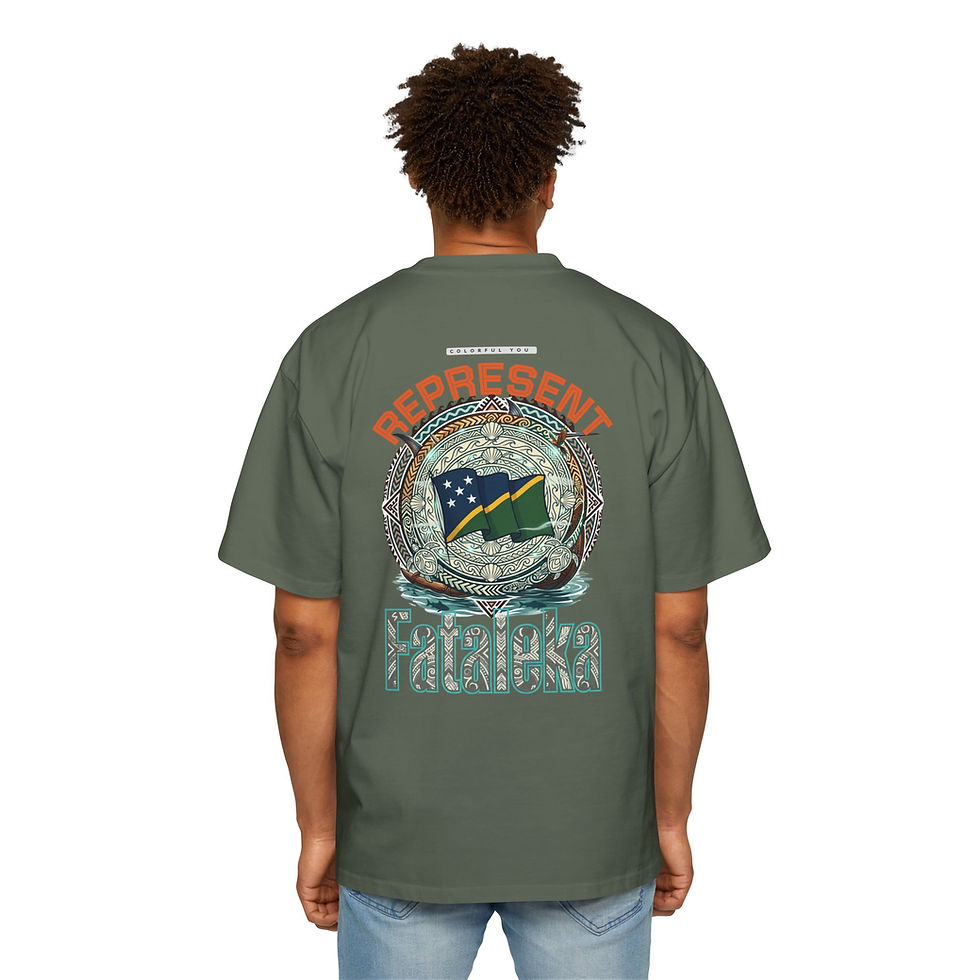 Thumbnail: Fataleka REPRESENT Tee — "Fataleka" t Represent Back Flag Design
