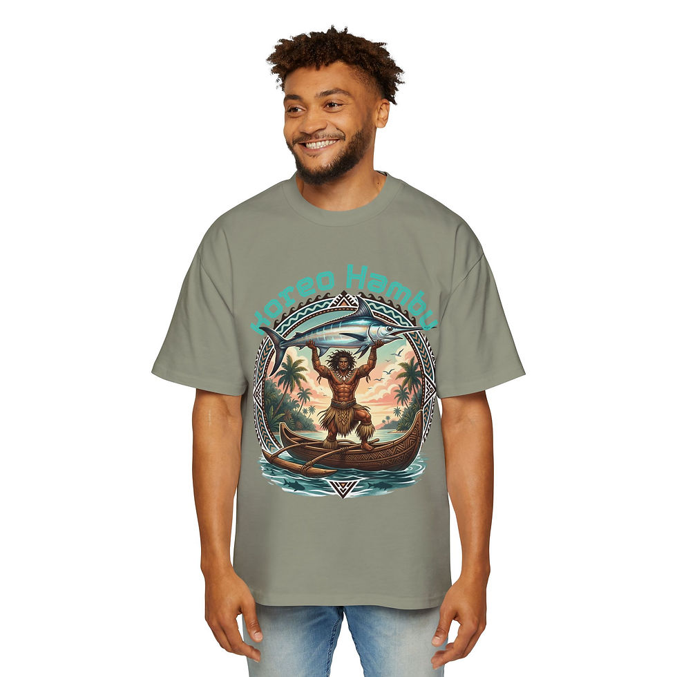 Thumbnail: Koreo Hambu island canoe graphic tee — Pacific Islander streetwear premium cotton