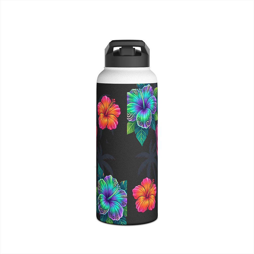 Thumbnail: Hibiscus Glow Stainless Steel Water Bottle 