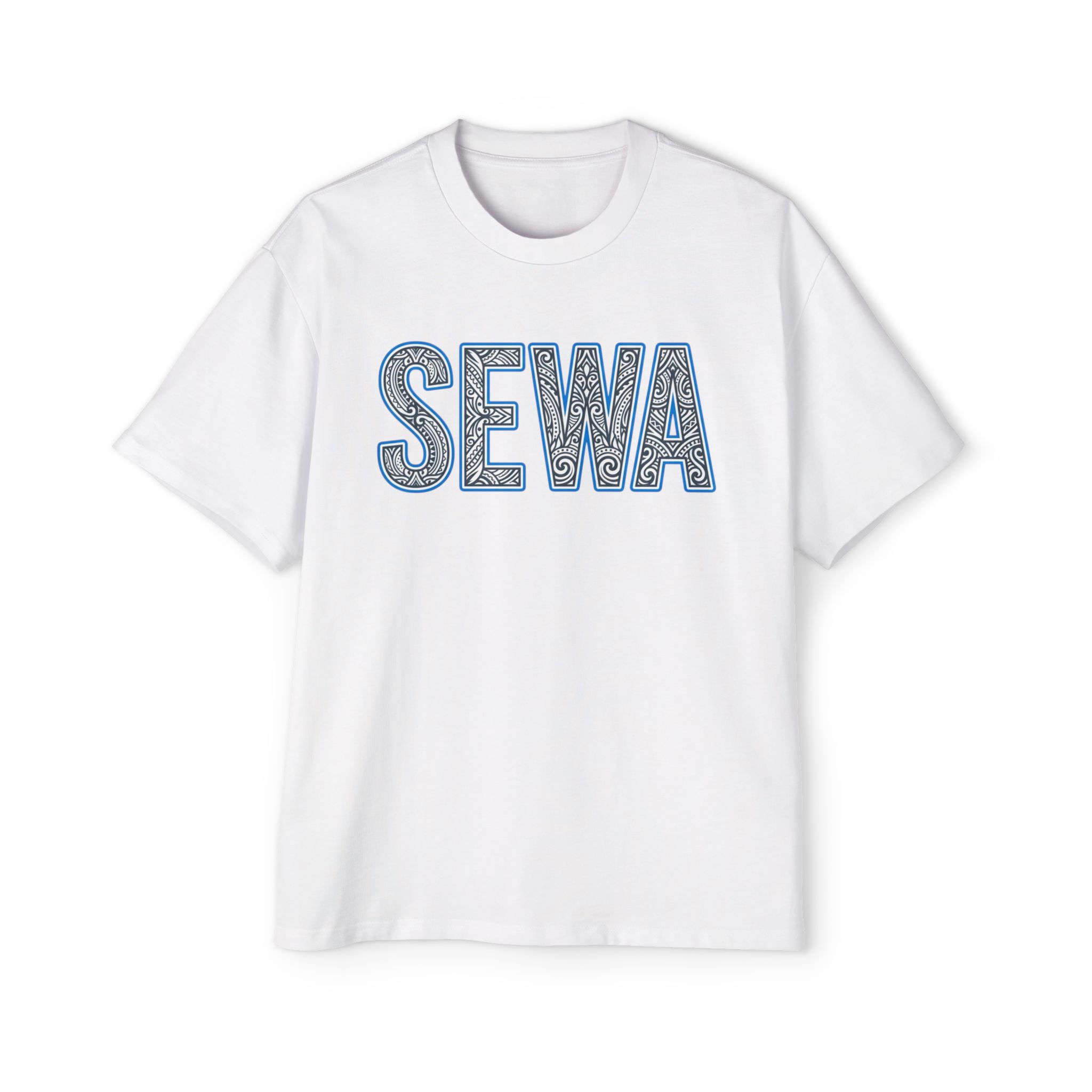 Sewa Represent Tee — Island Flag Graphic Oversized T-Shirt
