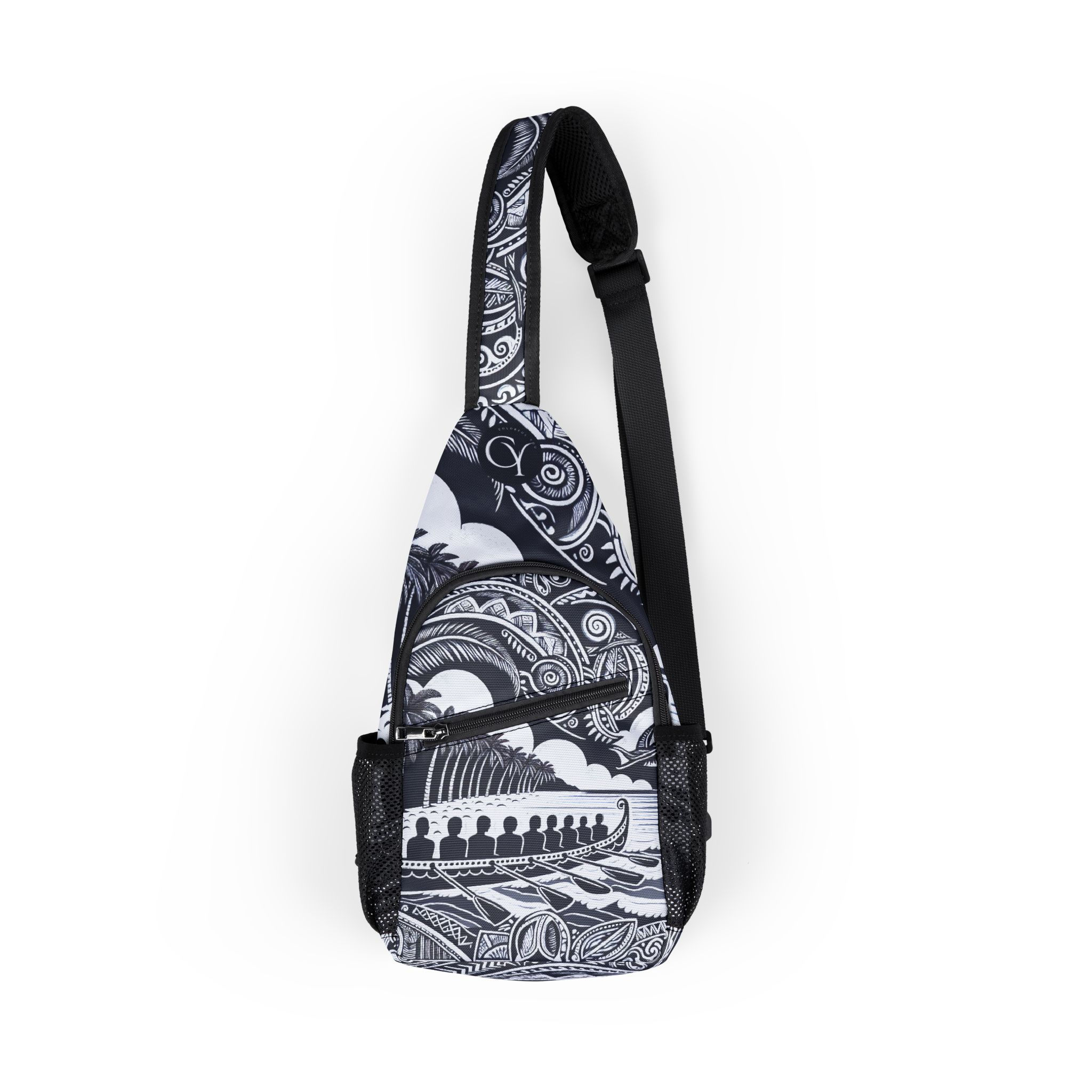 Tribal Print Chest Bag Stylish Crossbody Sling for Travel, Hiking & Daily Use
