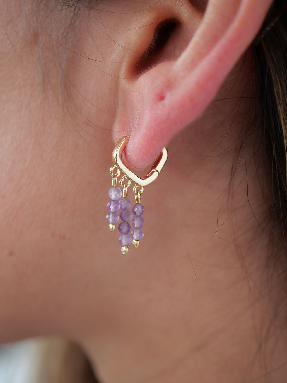 Miniature : Boucles Souffle Amethyste