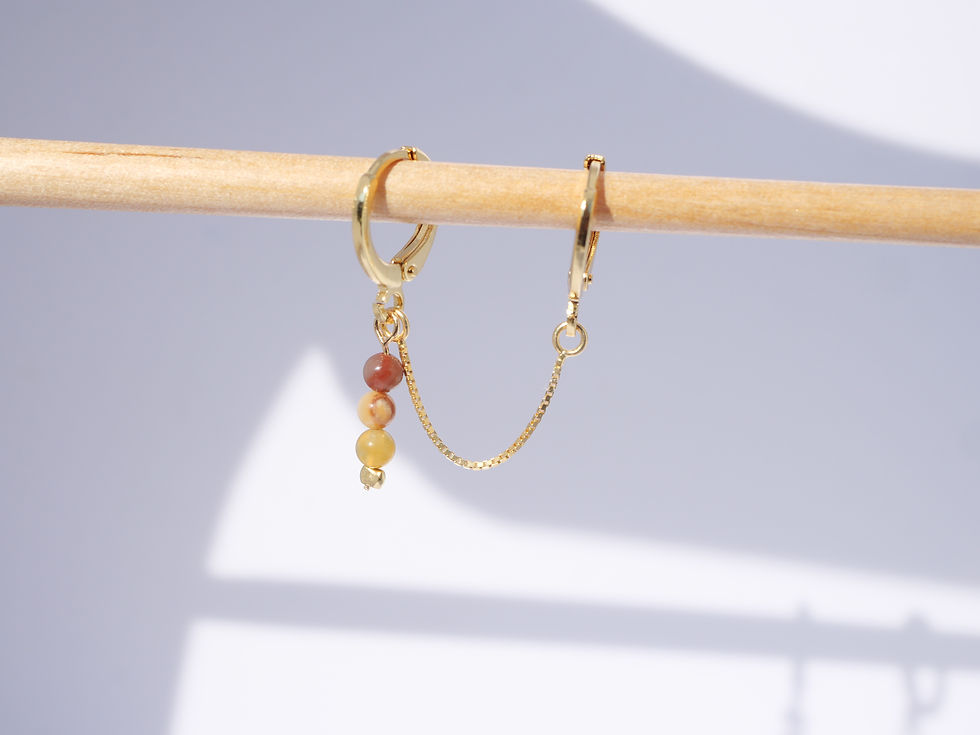 Miniature : Double Boucle Bois fossilisé