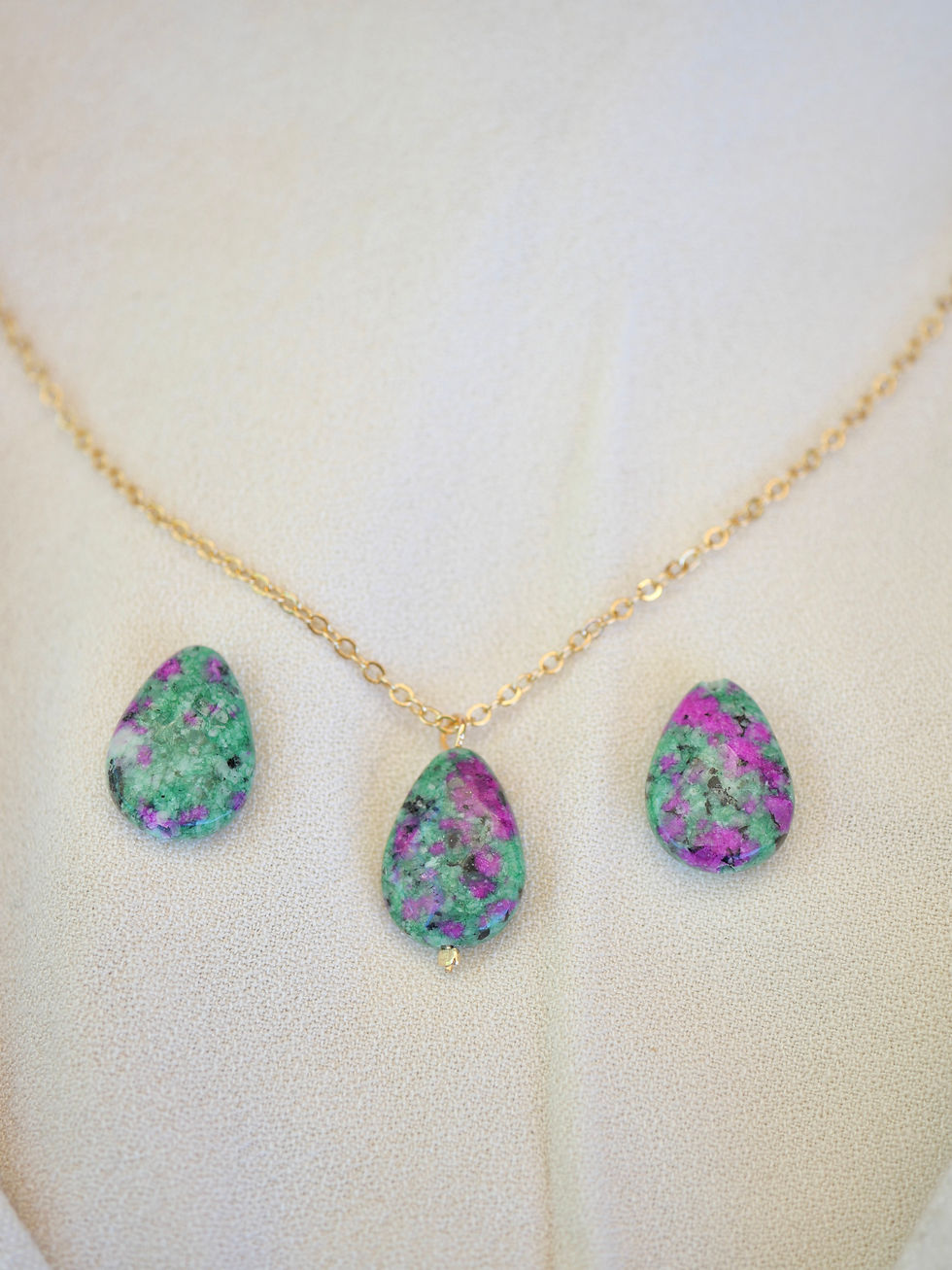 Miniature : Collier Rubis Zoisite