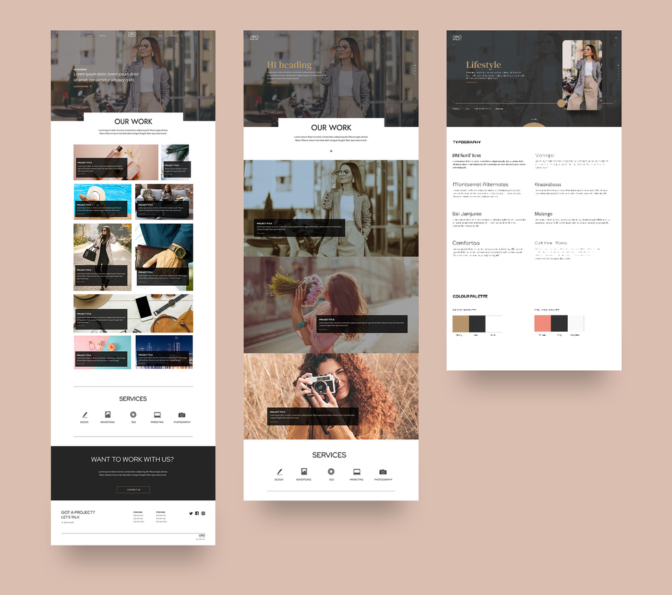 Website design for a design and marketing agency