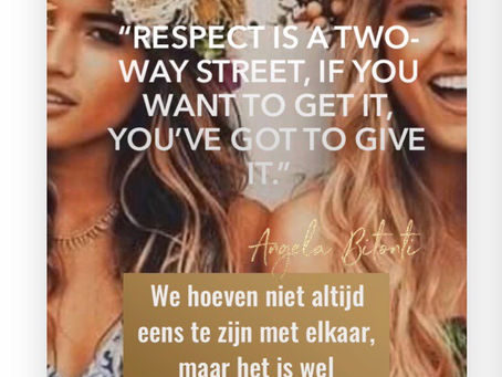 Respect tonen is een wisselwerking van energie.