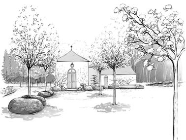 croquis d'ambiance paysager