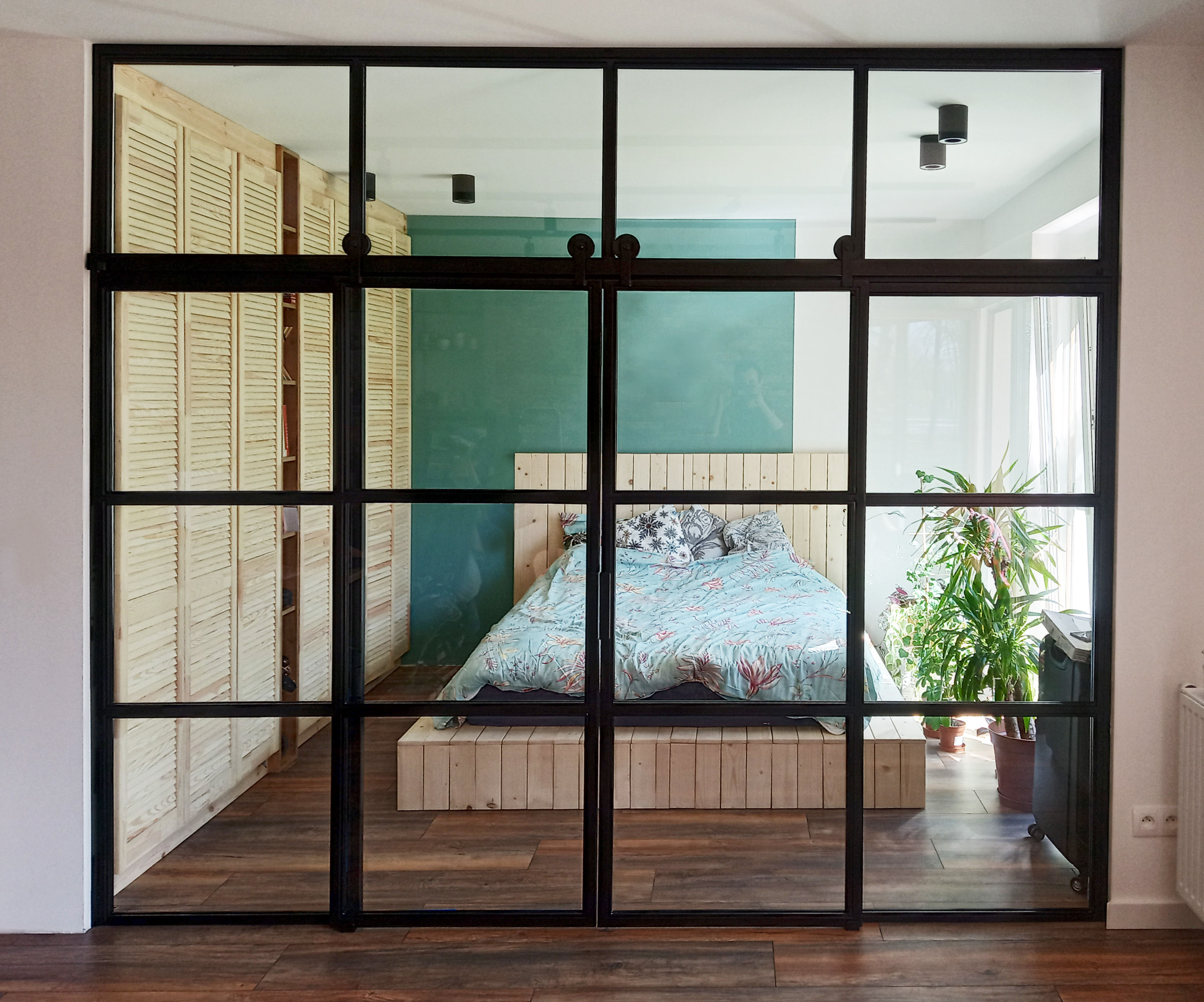 Drzwi przesuwne CZARNY LOFT