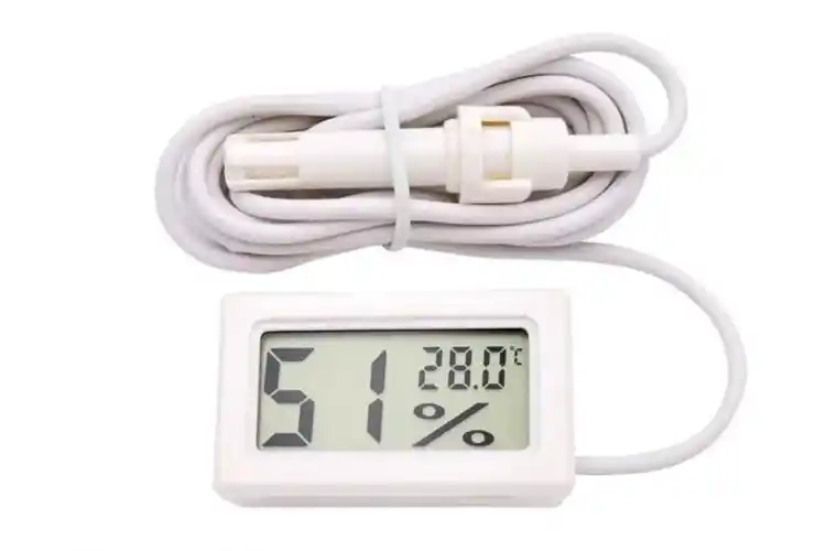 Mini LCD Digital Temperature Humidity Meter with External Sensor white for sale UK