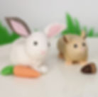 Personalised Fondant Figure_rabbit and hamster