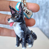 Miniature Pet Figure Keychain/ Keyring