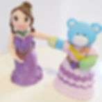 Minime Figure Cake topper_girl and teddy