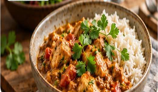 Chicken curry with rice