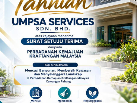 Tahniah kepada UMPSA Services Sdn. Bhd.!
