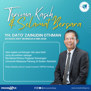Ucapan Terima Kasih kepada YH. Dato' Zainudin Othman 