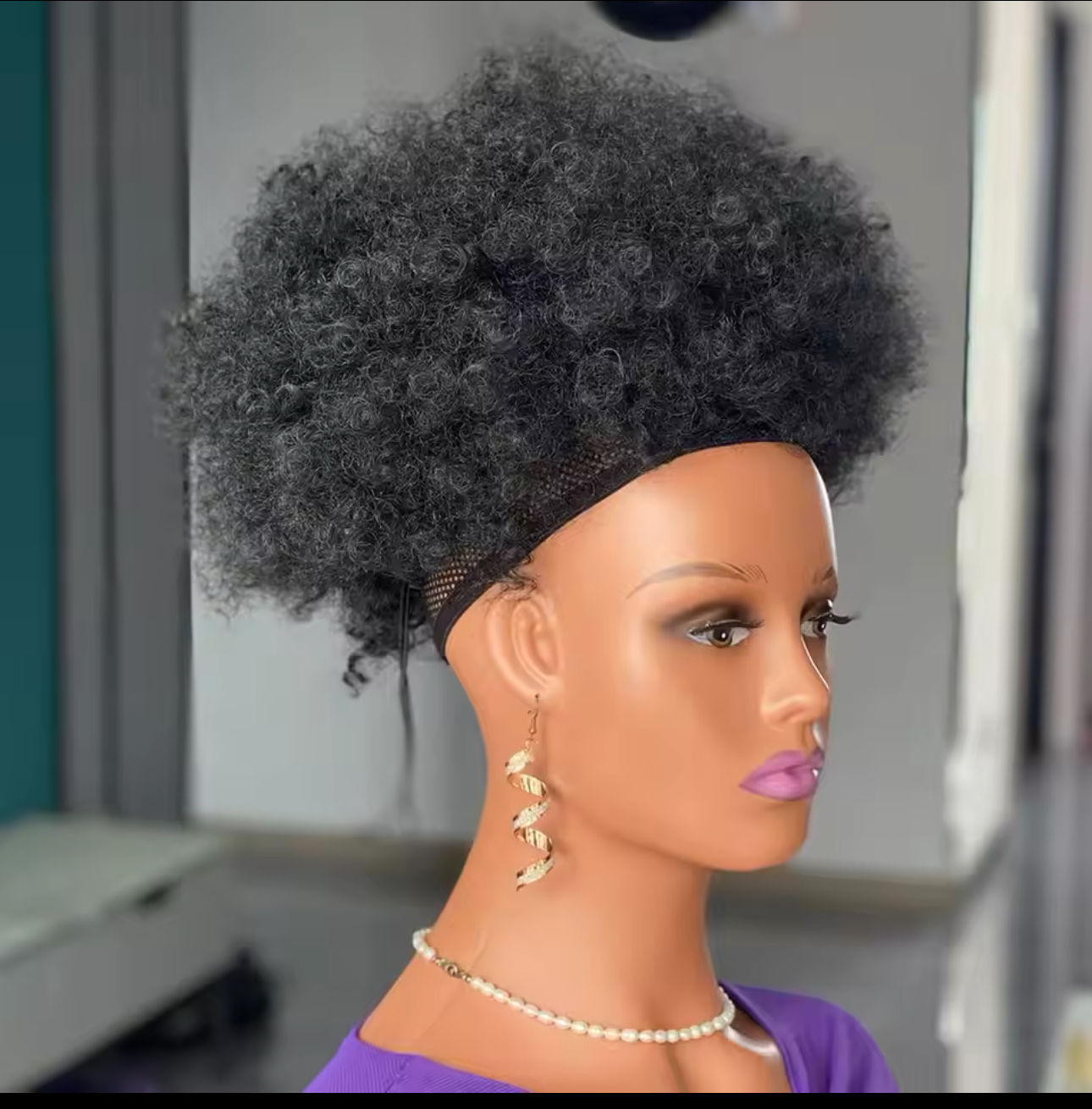 #W160 headpiece in natural black 