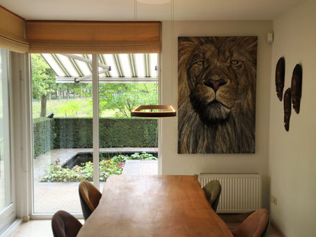 lampen - ovale hanglamp - staal - eikenhout - 125 x 32