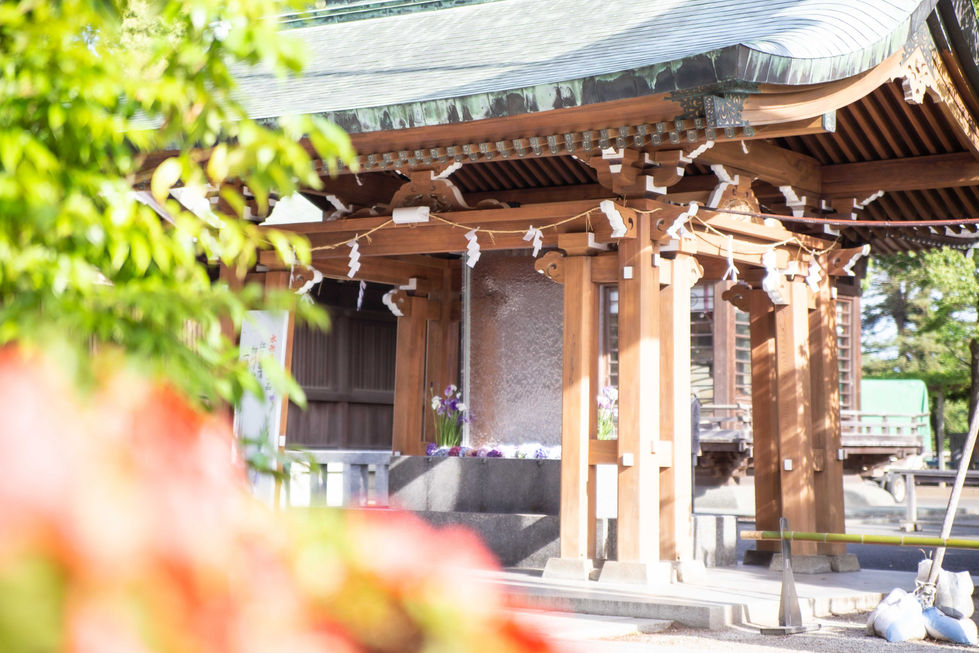 Aqpane (Aqua Wall Panel) in a Sacred Space, Shrine in Japan