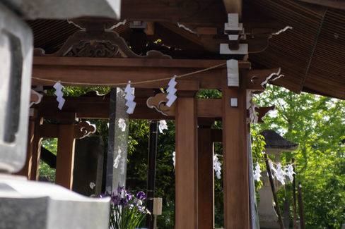 Aqpane (Aqua Wall Panel) in a Sacred Space, Shrine in Japan