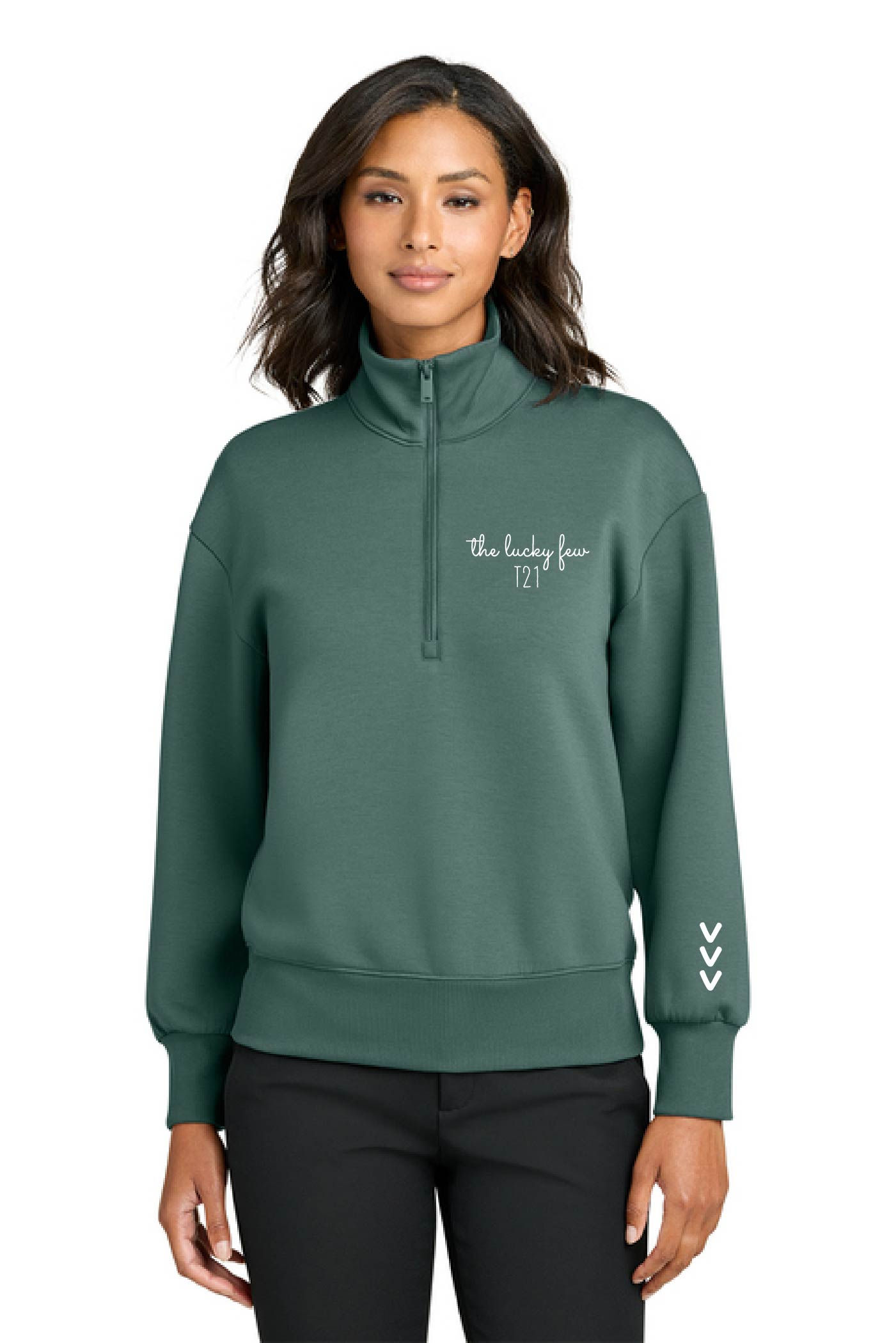 DSA Women's Quarter Zip - Pine
