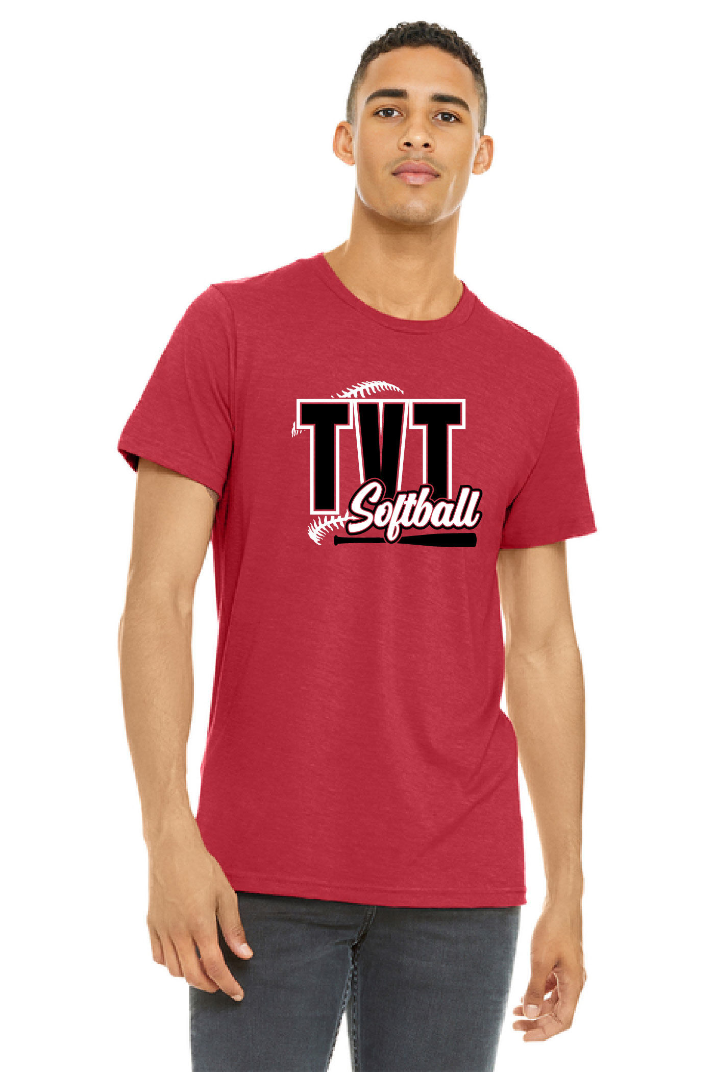 TVT Softball Red Softstyle Tee