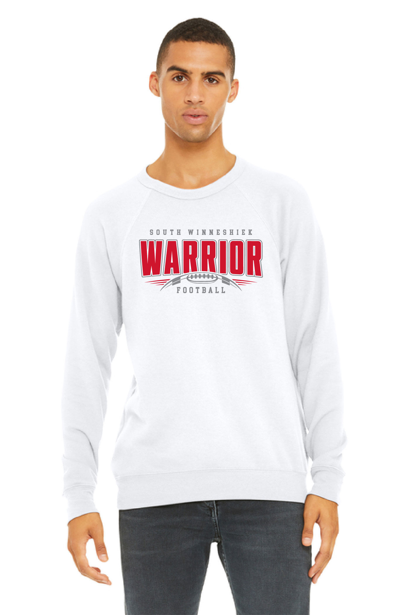 SW Football White Softstyle Crewneck