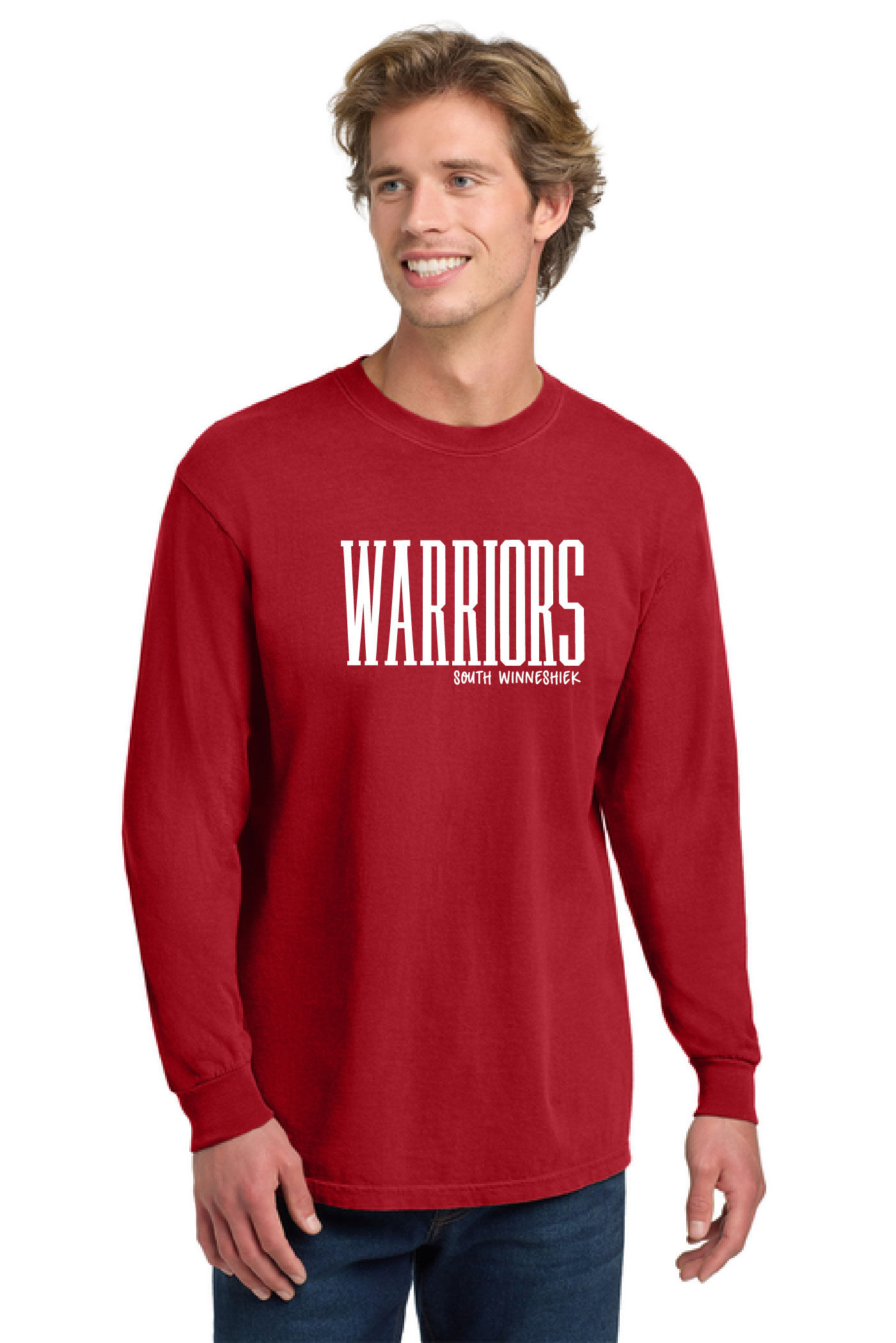 SW Garment Dyed Long Sleeve Tee - Red