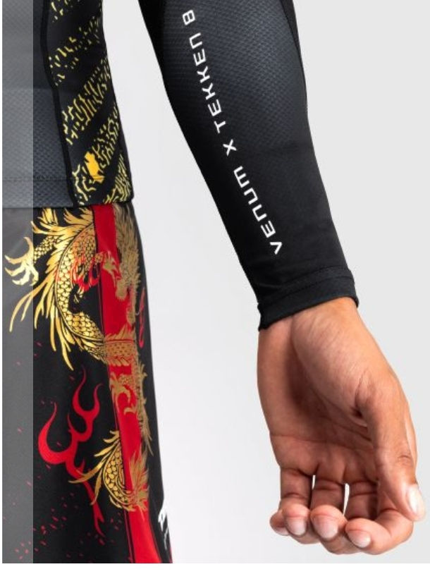 Miniatura: Venum x TEKKEN 8 - Rashguard Marshall Law - Negro/Rojo/Dorado