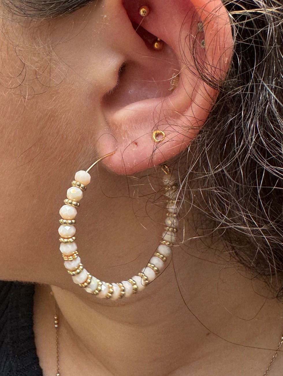 Thumbnail: Baby Pink Dahlia Earrings