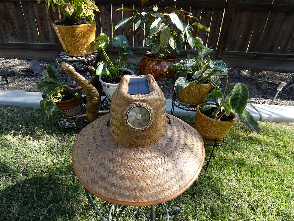 Thumbnail: Plain Thurman by Kool Breeze Solar Hats with built-in solar-powered fan, Plain, Extra Large