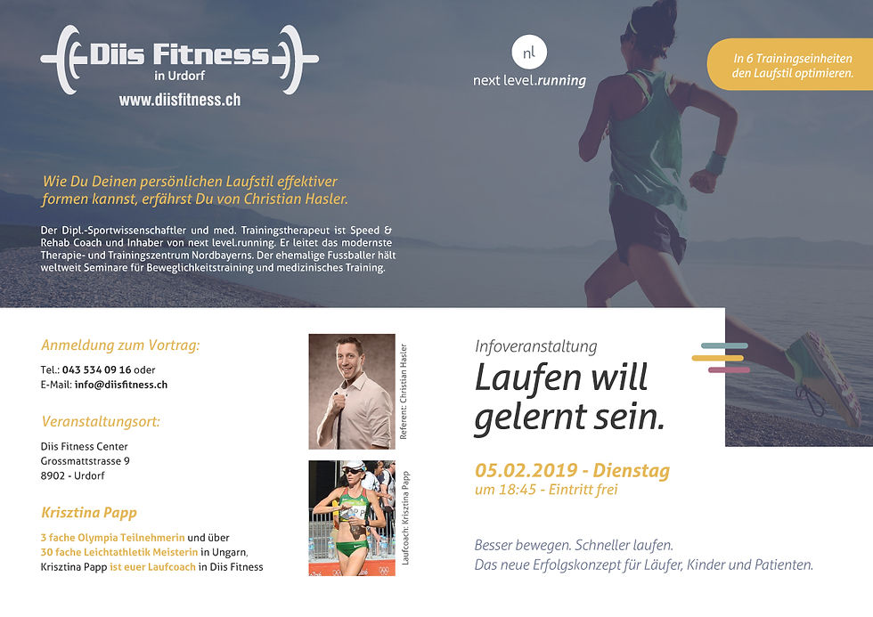 Infoveranstaltung Laufen will gelernt - next level.running