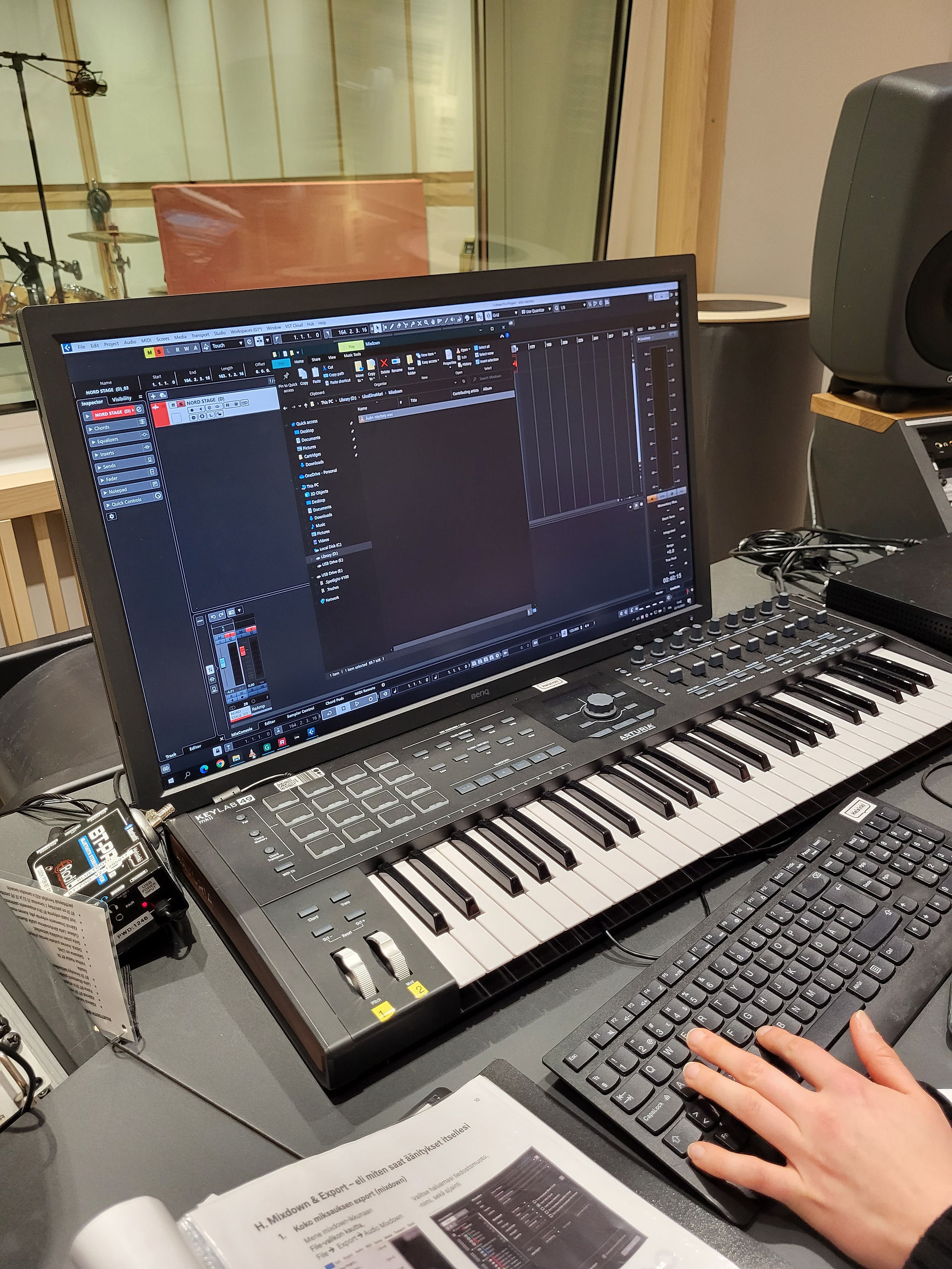 Recording the sound environment and music for an art show