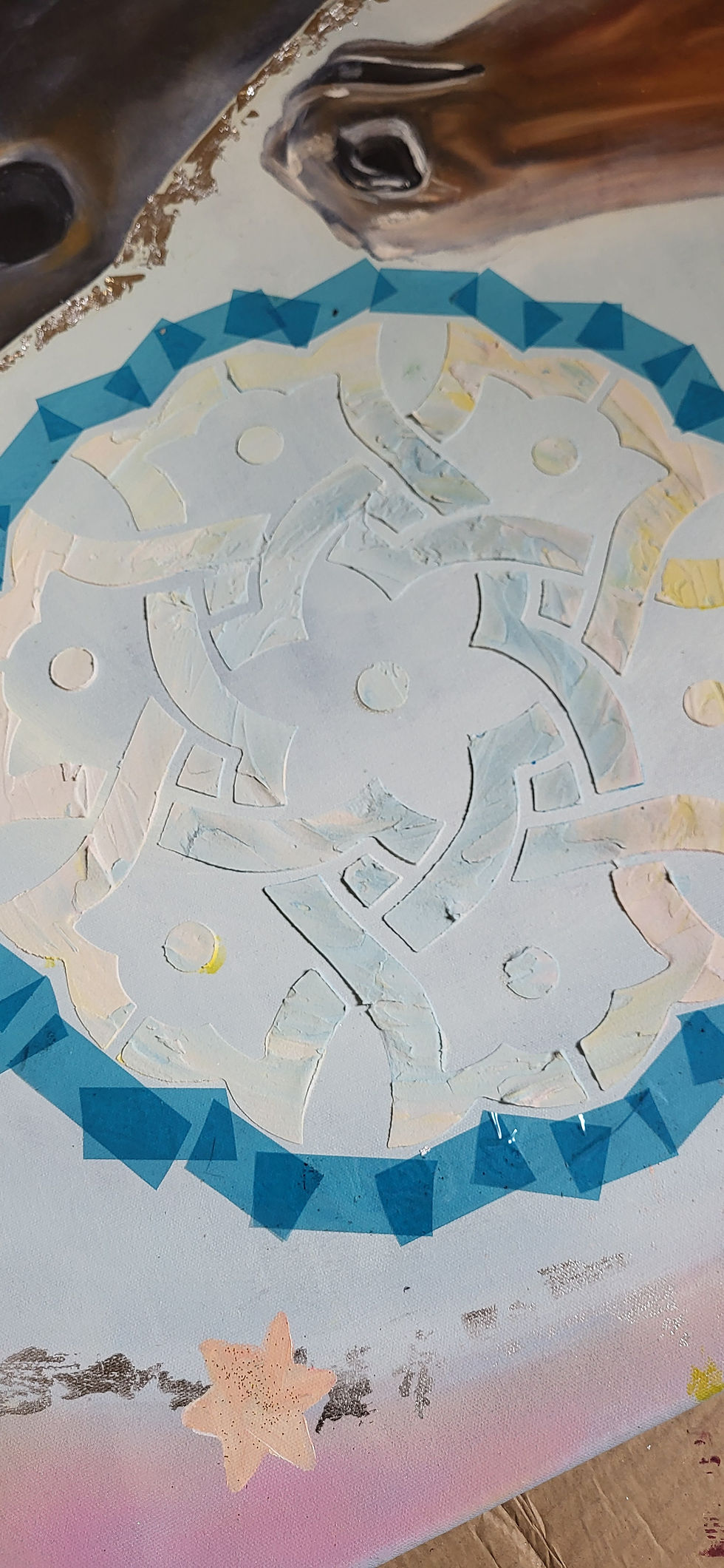 A gypsum pattern in the making