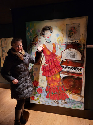 Me and Annabell, later, at night. A night at the Gallery. Stunning!