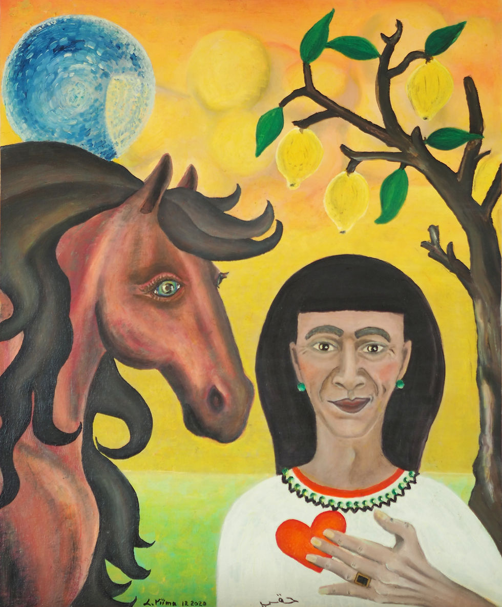 A portrait of the beloved. A symbolic painting.